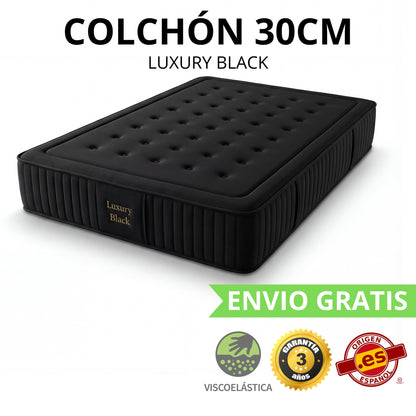 PACK CANAPÉ Y COLCHÓN LUXURYBLACK 30CM