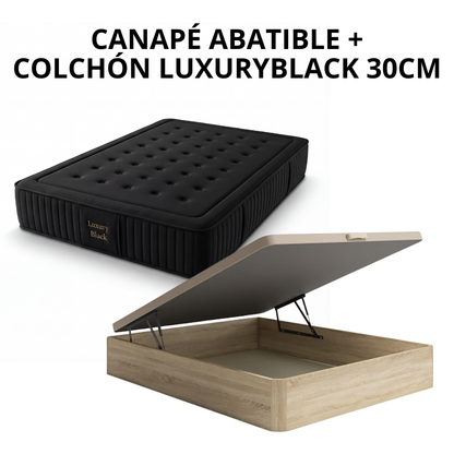 PACK CANAPÉ Y COLCHÓN LUXURYBLACK 30CM
