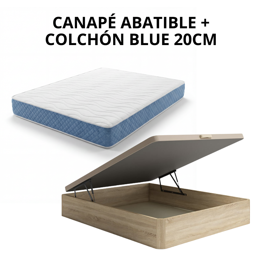 PACK CANAPÉ Y COLCHÓN BLUE 20CM