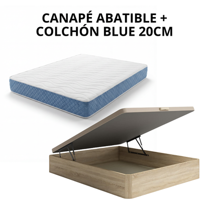PACK CANAPÉ Y COLCHÓN BLUE 20CM